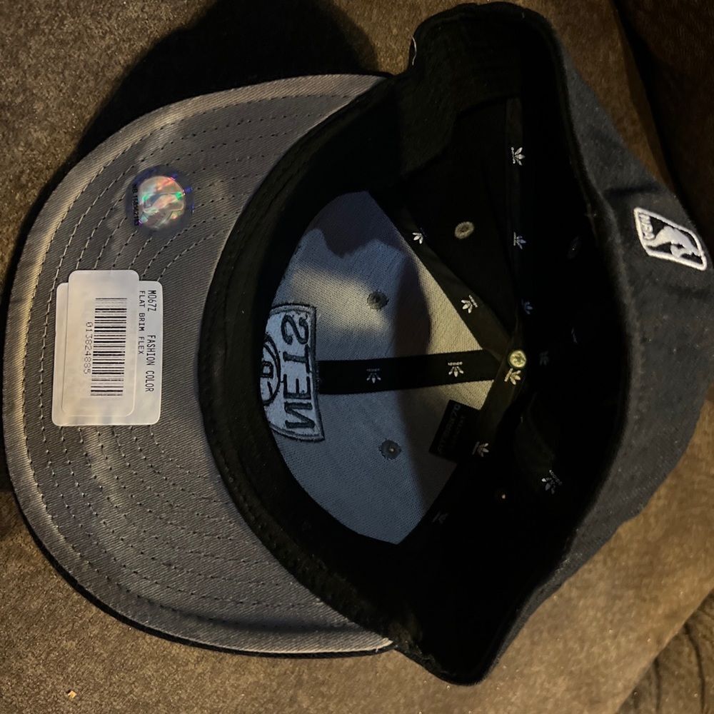NBA Brooklyn Nets Logo Adidas Fitted Hat‎ Cap large ( 7 3/8) - Picture 5 of 5
